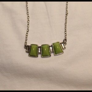 Green and silver necklace